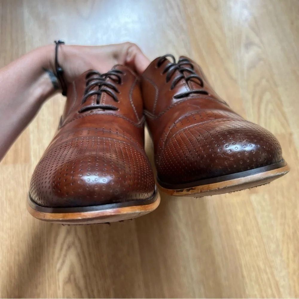 Kenneth Cole New York Men's Cha-Raid Oxford Business Dress Lace Up Shoes Sz 8.5M